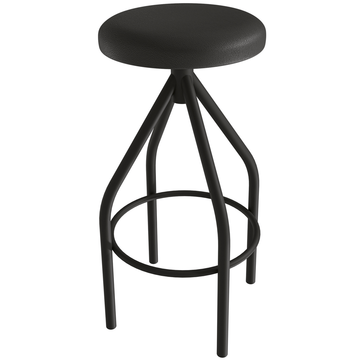 Banqueta Industrial Solaris Kappesberg Giratória Preto Courino Preto