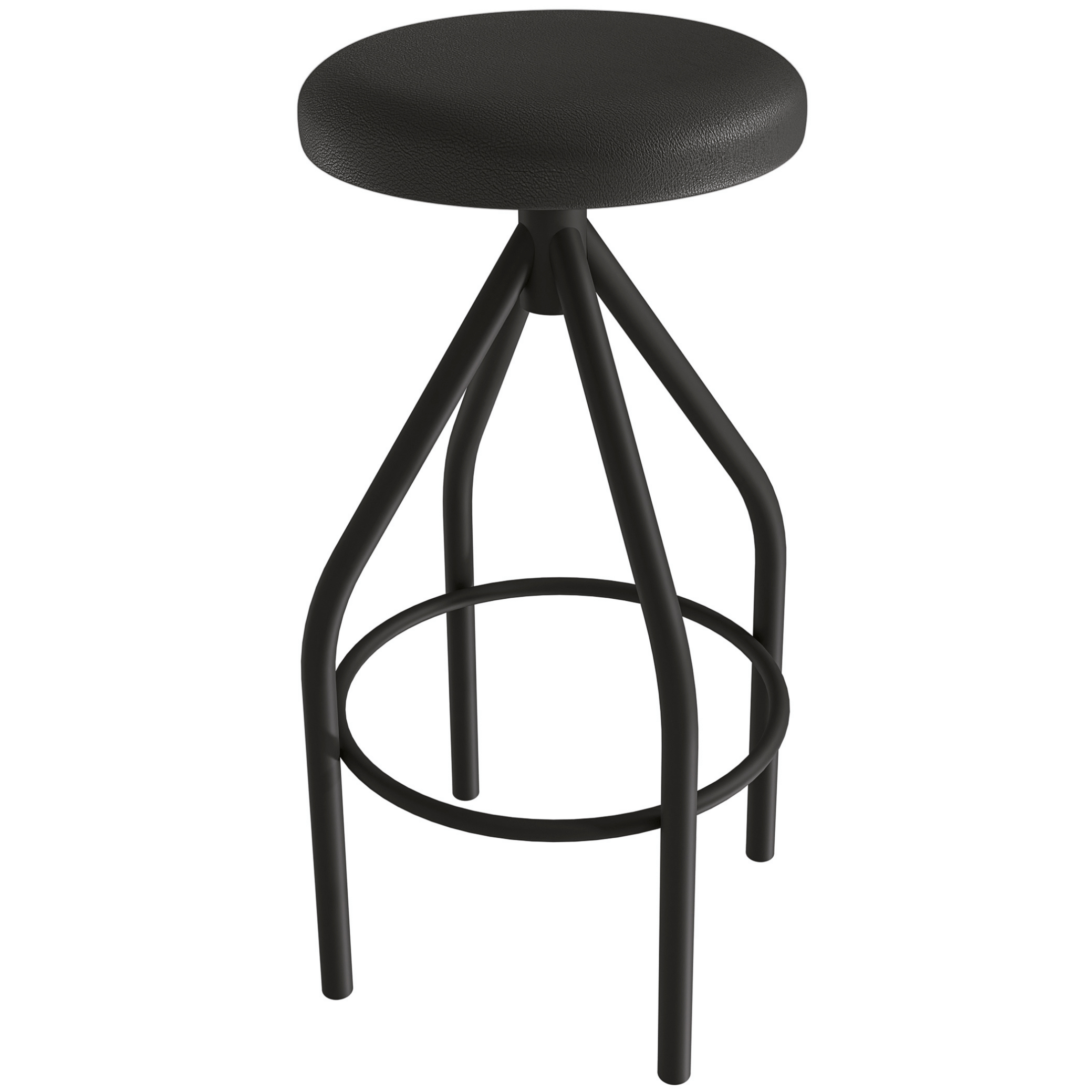 Banqueta Industrial Solaris Kappesberg Giratória Preto Courino Preto