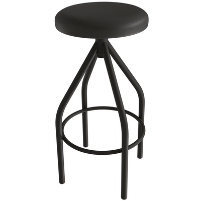 Banqueta Industrial Solaris Kappesberg Giratória Preto Courino Preto