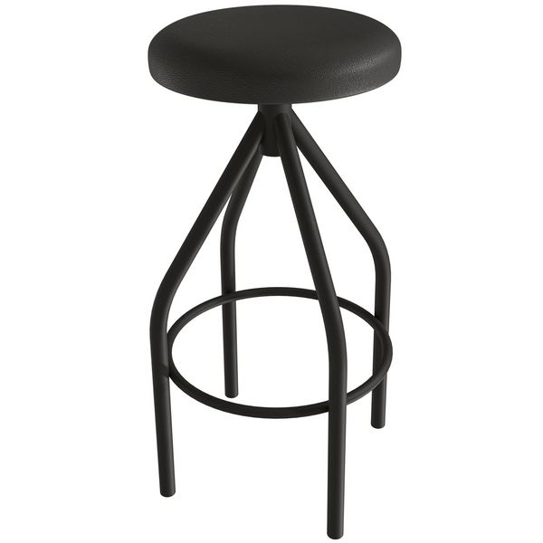 Banqueta Industrial Solaris Kappesberg Giratória Preto Courino Preto