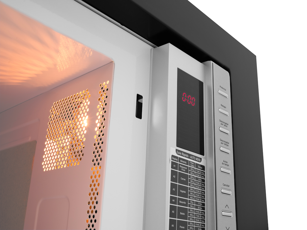 Kit Fischer de Embutir Forno Elétrico 48L Fit Line + Micro-ondas 25L Fit Line Preto 220V