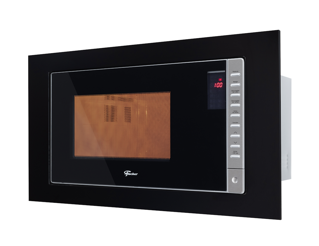 Kit Fischer de Embutir Forno Elétrico 48L Fit Line + Micro-ondas 25L Fit Line Preto 220V