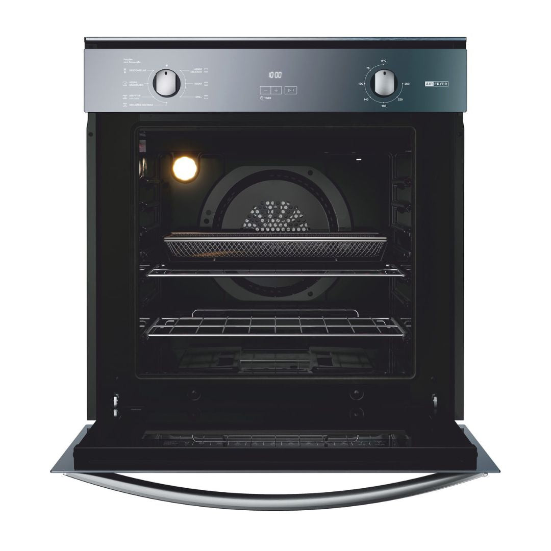 Forno de Embutir Elétrico Brastemp 84L BOF84AR com Função Air Fryer Inox Espelhado 220V