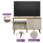 Rack Rubi Linea 120cm Nature e Off White