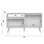 Rack Rubi Linea 120cm Nature e Off White