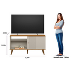 Rack Rubi Linea 120cm Nature e Off White