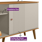 Rack Rubi Linea 120cm Nature e Off White