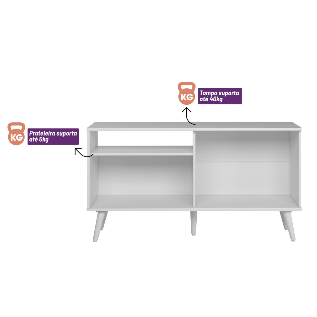 Rack Rubi Linea 120cm Nature e Off White