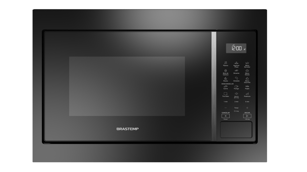 Kit Brastemp de Embutir Forno à Gás 84L BOA84AE + Micro-ondas 32L BM146AE Preto 220V