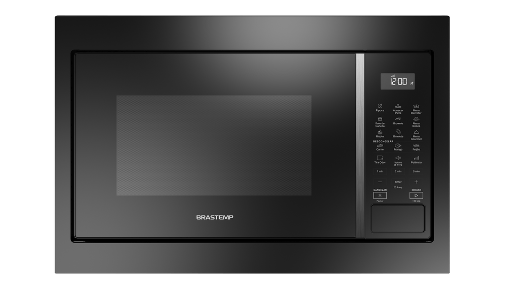 Kit Brastemp de Embutir Forno à Gás 84L BOA84AE + Micro-ondas 32L BM146AE Preto 220V