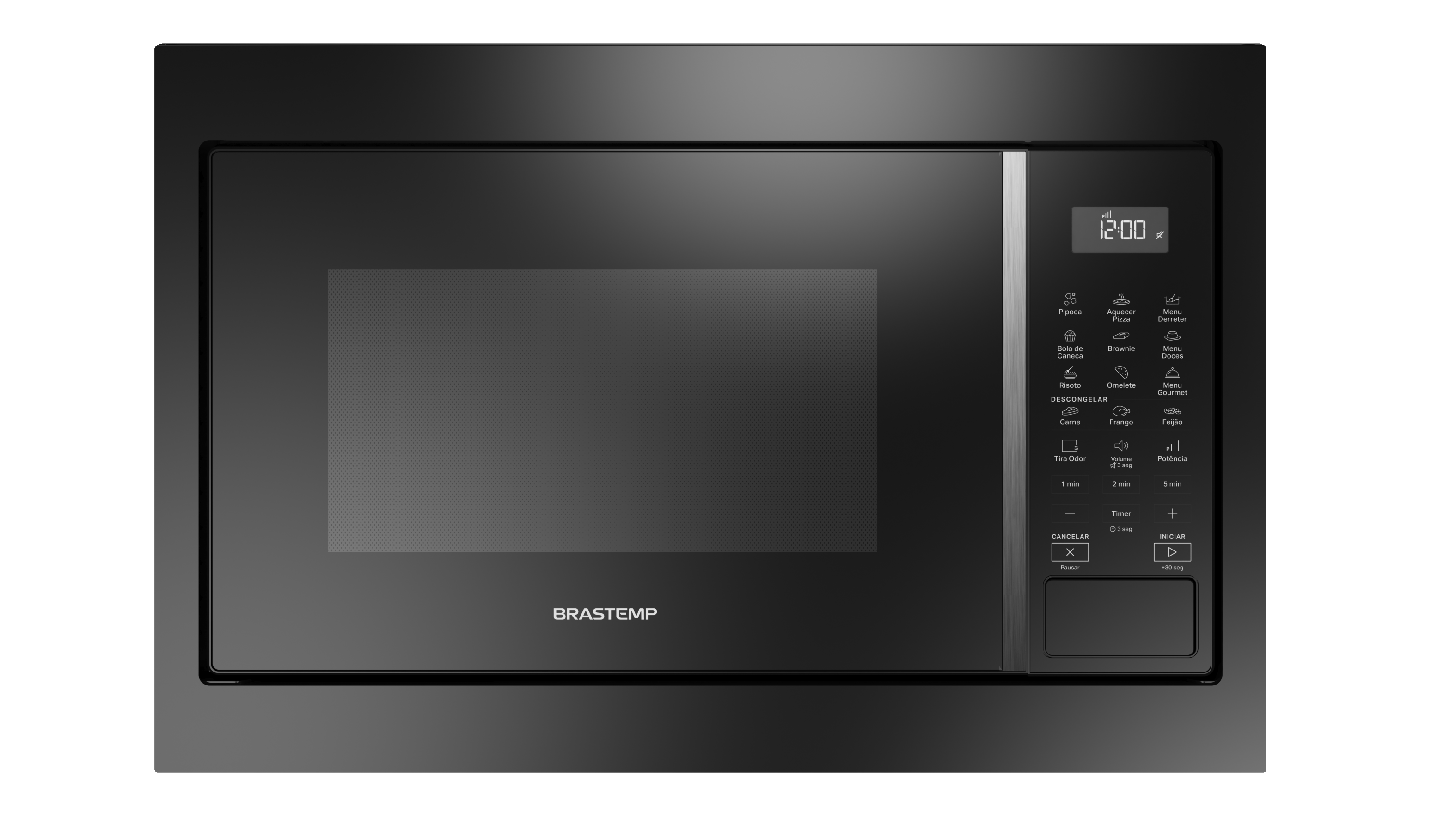 Kit Brastemp de Embutir Forno à Gás 84L BOA84AE + Micro-ondas 32L BM146AE Preto 220V