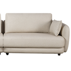 Sofá Living Hanover 222cm Matielo 2 Assentos Courino Camurça Vegano