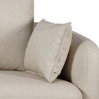 Sofá Living Hanover 222cm Matielo 2 Assentos Courino Camurça Vegano