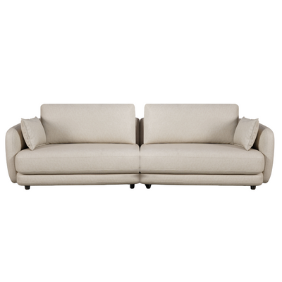 Sofá Living Hanover 222cm Matielo 2 Assentos Courino Camurça Vegano