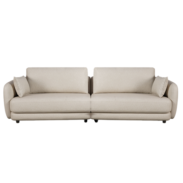 Sofá Living Hanover 222cm Matielo 2 Assentos Courino Camurça Vegano