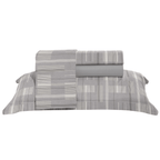 Jogo de Roupa de Cama King 4 Peças Hedrons Percal 200 Fios Urban