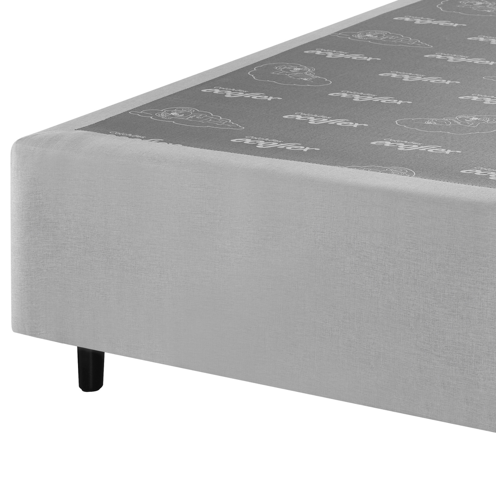 Base Para Colchão Luno Casal Ecoflex 138x188x25cm Cinza Claro