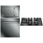Kit Electrolux de Embutir Home Pro Forno Elétrico 80L + Micro-ondas 34L + Cooktop 5 Bocas Espelhado 220V