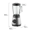 Liquidificador Electrolux 1,5L Experience Jarra de Vidro TruFlow™ 700W EBS30 Grafite 220V
