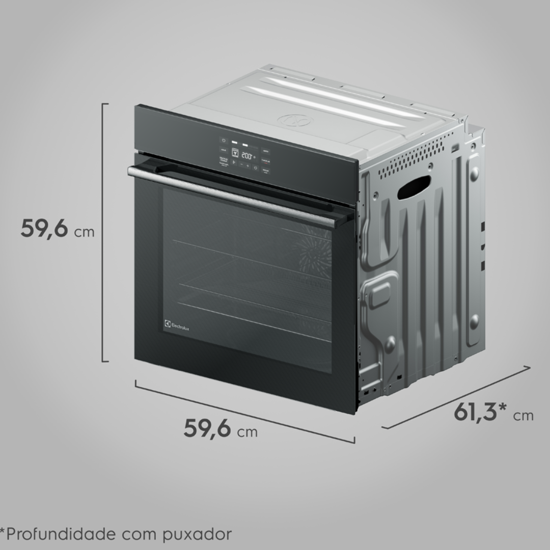 Kit Electrolux de Embutir Forno Elétrico OE8EA 80L com AirFryer +Micro-ondas 34L ME3BP 220V