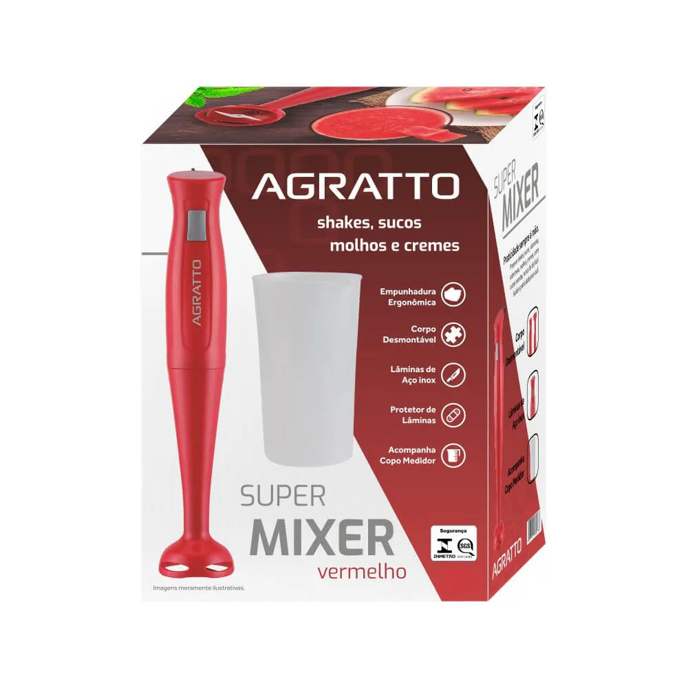 Mixer Agratto 200W MX-02 Vermelho 220V