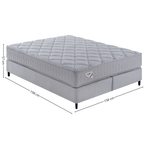 Conjunto Cama Box High Density II Queen Ecoflex 158x198x57cm Molas Superlastic Prata