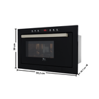 Kit Fischer de Embutir Forno Elétrico Infinty 82 Litros+Micro-ondas Infinity 25 Litros Grill Preto 220V