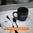 Caneca de Porcelana Manhattan Coffee  Etilux 300ml Preto