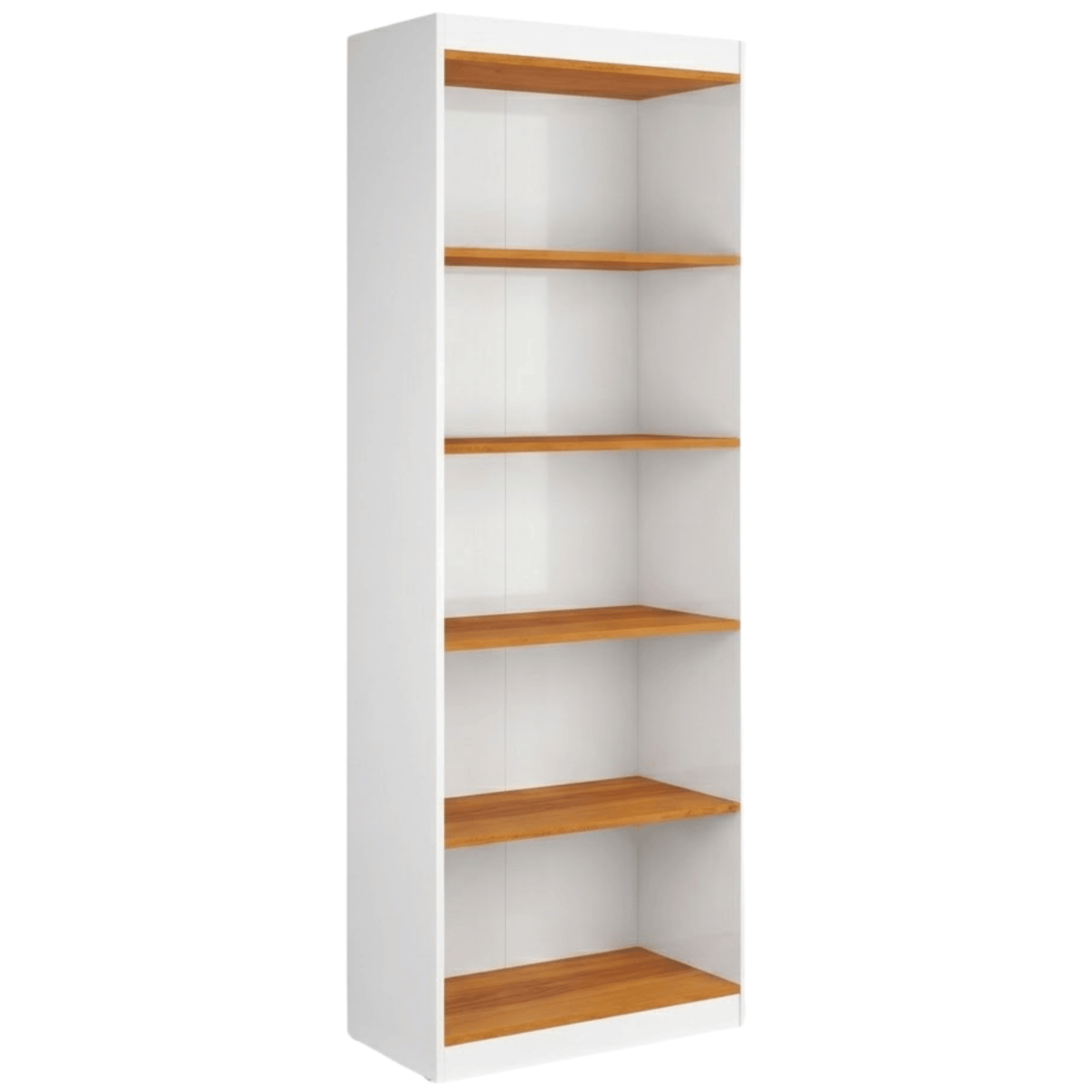 Estante Livreiro Encanto Patrimar 174,5x63cm 4 Prateleiras Off White e Cinamomo