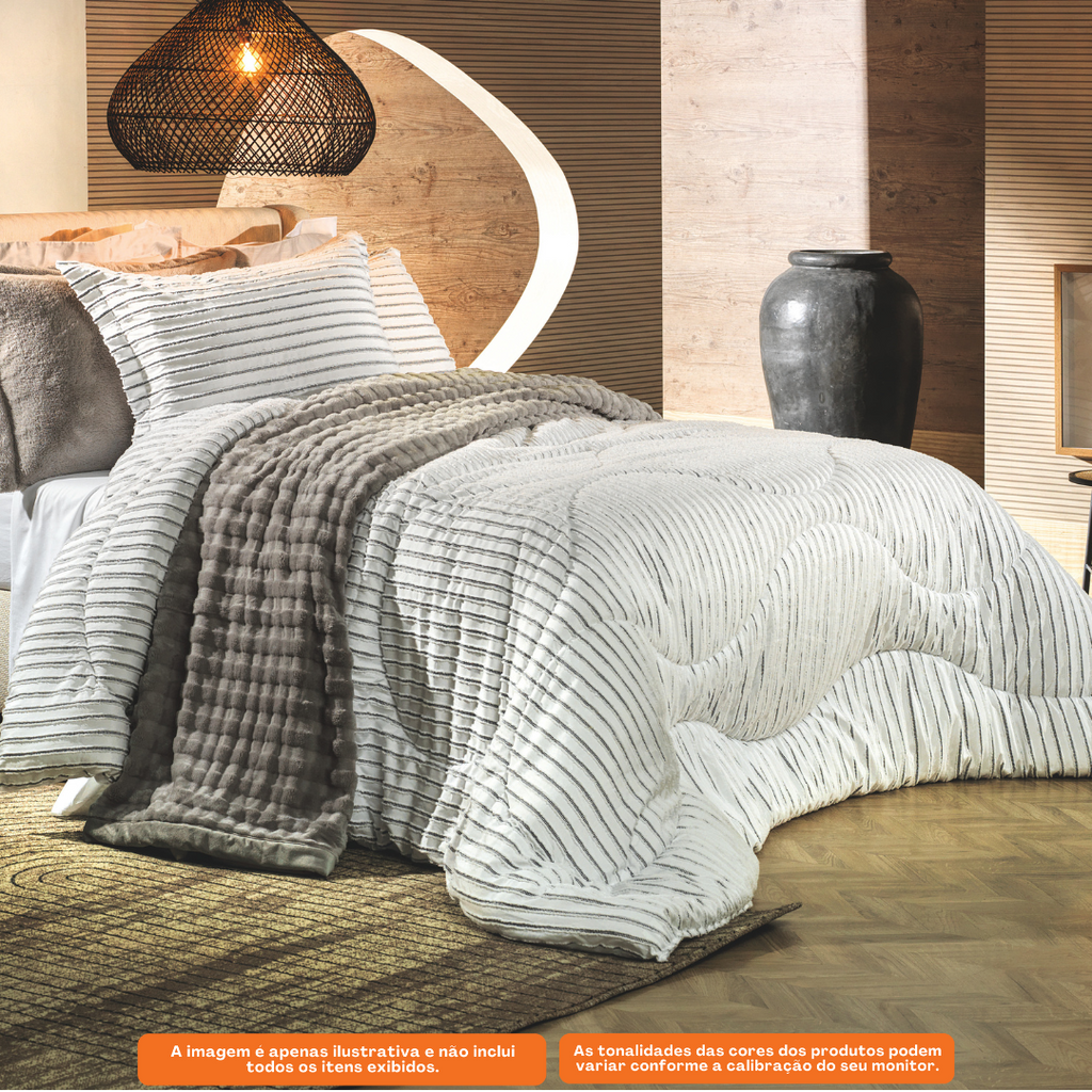 Edredom Casal Altenburg Sense Raya 220x235cm Branco