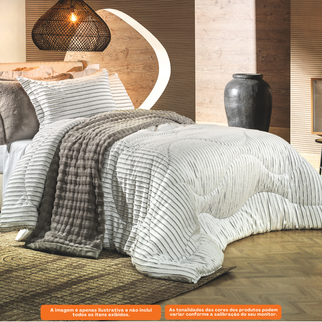 Edredom Casal Altenburg Sense Raya 220x235cm Branco
