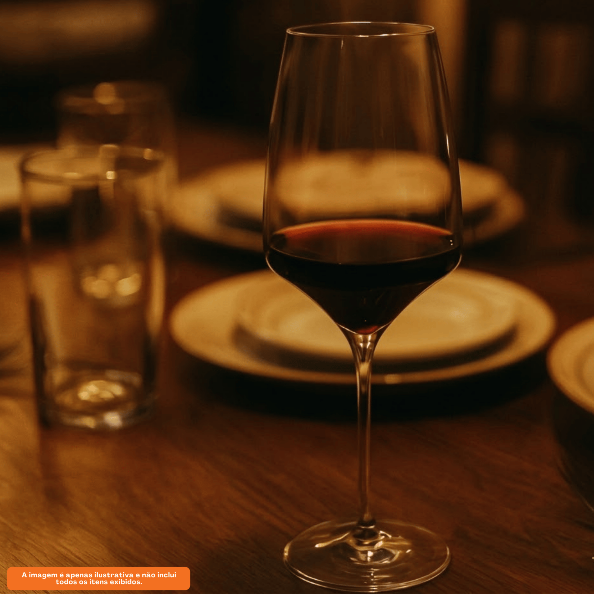 Jogo 6 Taças para Vinho Eleganza Full-Fit em Cristal Ecológico 630ml