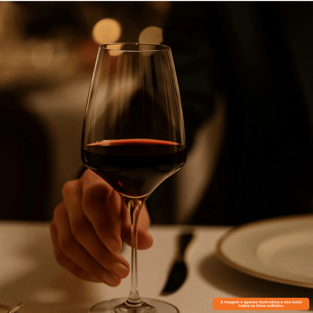 Jogo 6 Taças para Vinho Eleganza Full-Fit em Cristal Ecológico 630ml