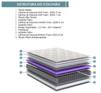 Colchão High Spring King Size Ecoflex 193x203x59 Mola Superlastic Bege