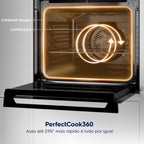 Fogão 5 Bocas Electrolux Experience com Duplo Forno PerfectCook360 Cinza 220V