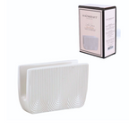 Porta Guardanapo de Cerâmica Etilux Oasis 12cm Branco