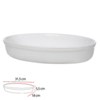 Refratário de Cerâmica Florarte 31,5cm Branco