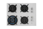 Cooktop à Gás Fischer 4 Bocas Infinity Tripla Chama 26297-62936 Grades em Ferro Fundido Vidro Branco Bivolt