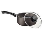 Panela Tramontina 20cm  2,9 L Paris em Alumínio com Revestimento Interno e Externo em Antiaderente Starflon Max Chumbo com Tampa de Vidro