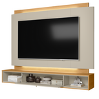 Home Painel Havana Suspenso Linea 200cm com Led  Tauari e Off White