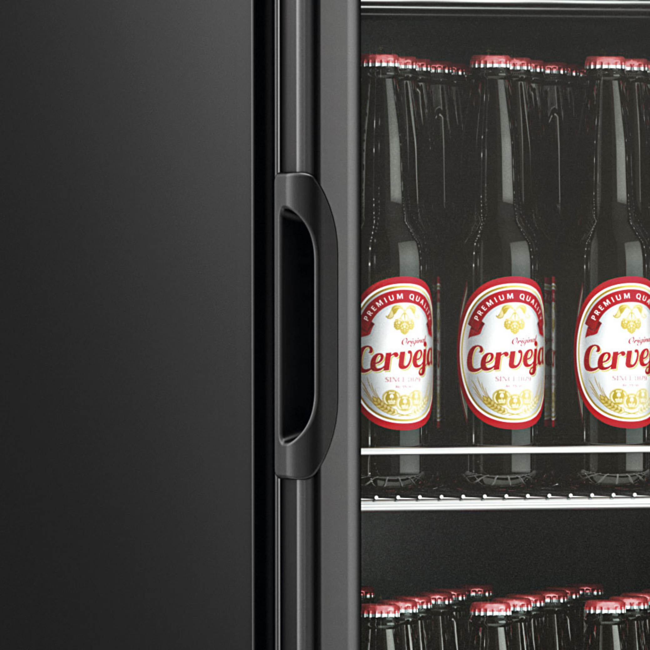 Cervejeira Gelopar 570L Porta de Vidro GCB-57V LC Preto 220V