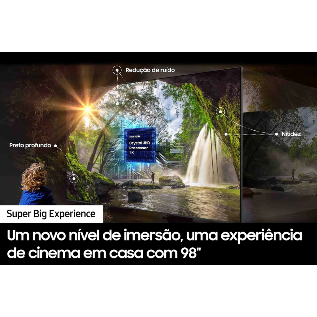 Smart TV LED 98" 4K Samsung Super Big 98DU9000 UHD Crystal Bivolt