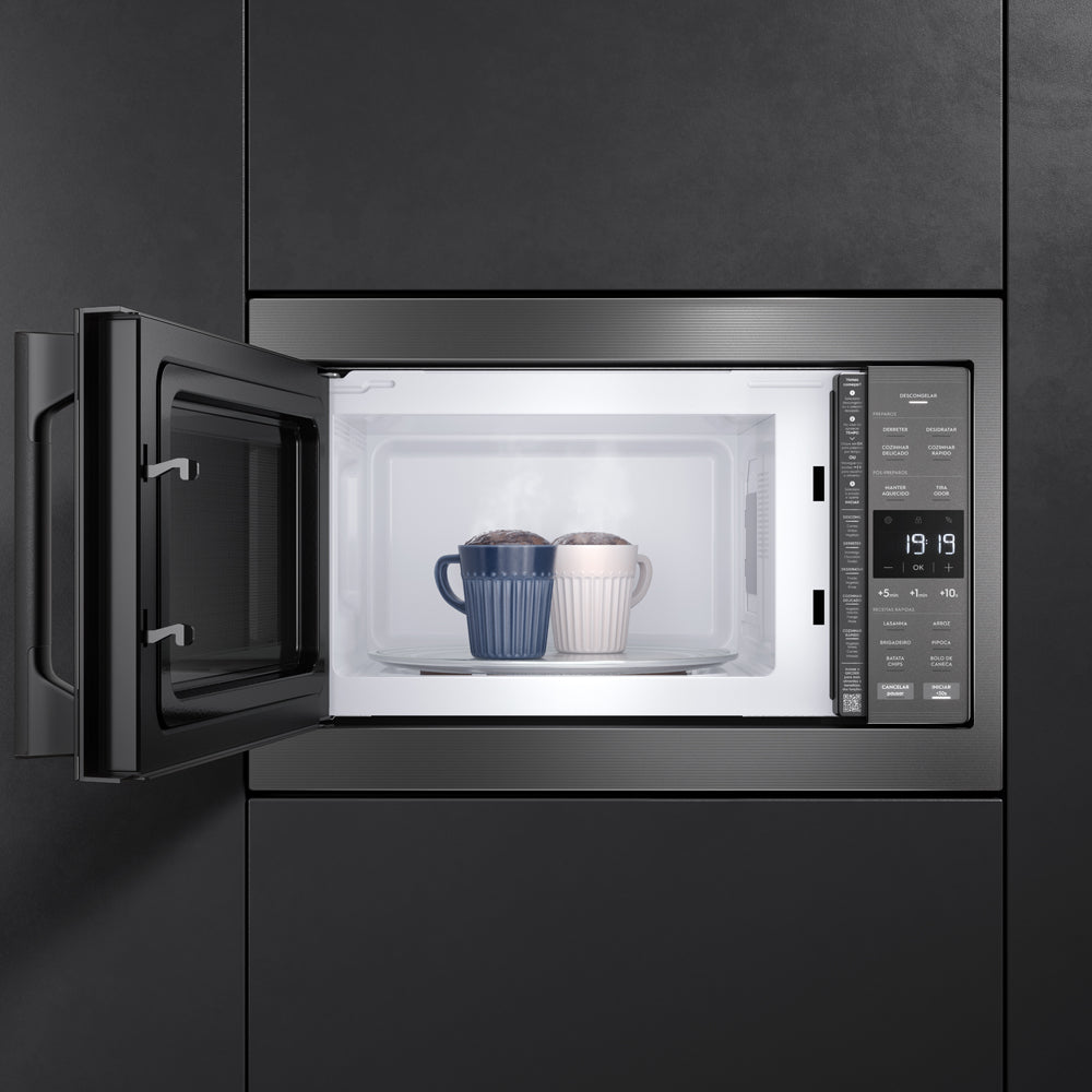Kit Electrolux de Embutir Forno Elétrico OE8EW 80L com VaporBake+Micro-ondas 34L ME3BC Experience 220V