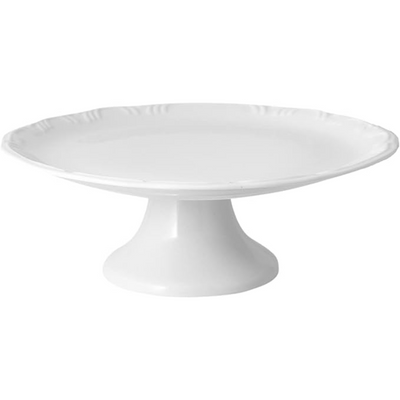 Prato para Bolo Com Base 27cm Pomerode Schmidt Branco