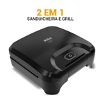 Sanduicheira e Grill Philco 2 em 1 Antiaderente 750W 220V