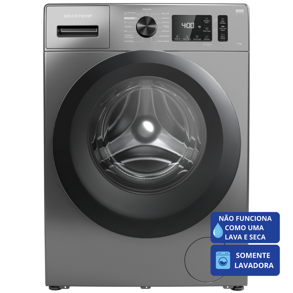 Lavadora de Roupas Brastemp 11KG BNF11AB Smart Sensor Titanium 220V