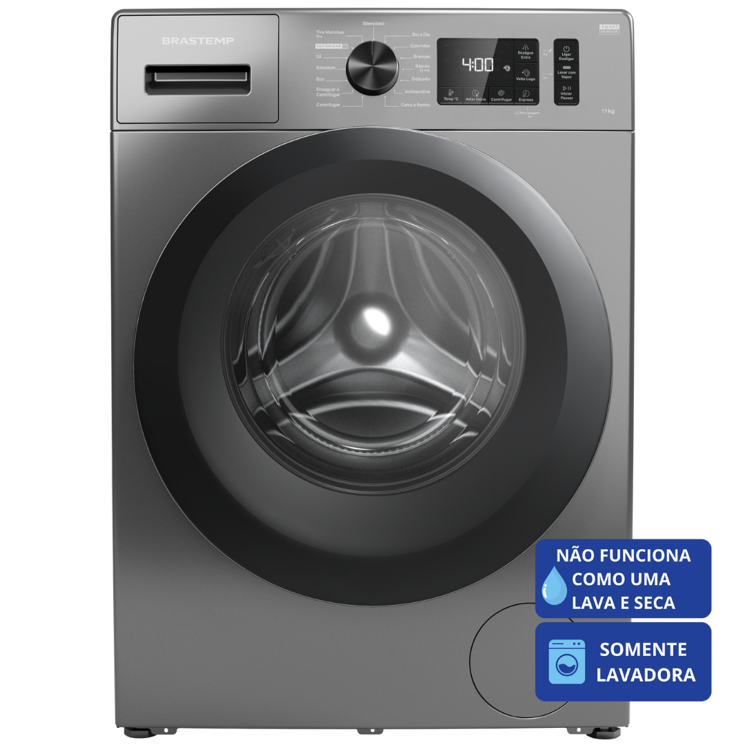 Lavadora de Roupas Brastemp 11KG BNF11AB Smart Sensor Titanium 220V