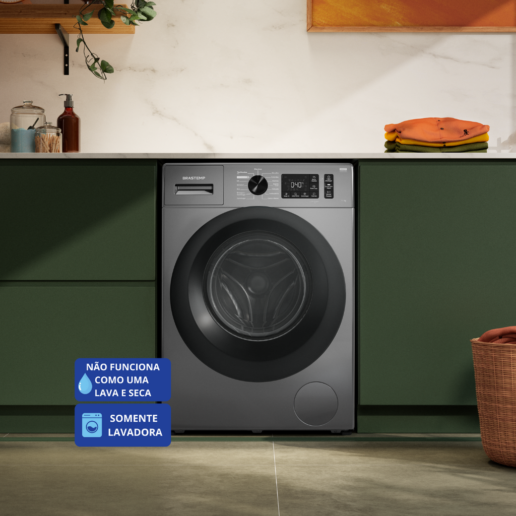 Lavadora de Roupas Brastemp 11KG BNF11AB Smart Sensor Titanium 220V
