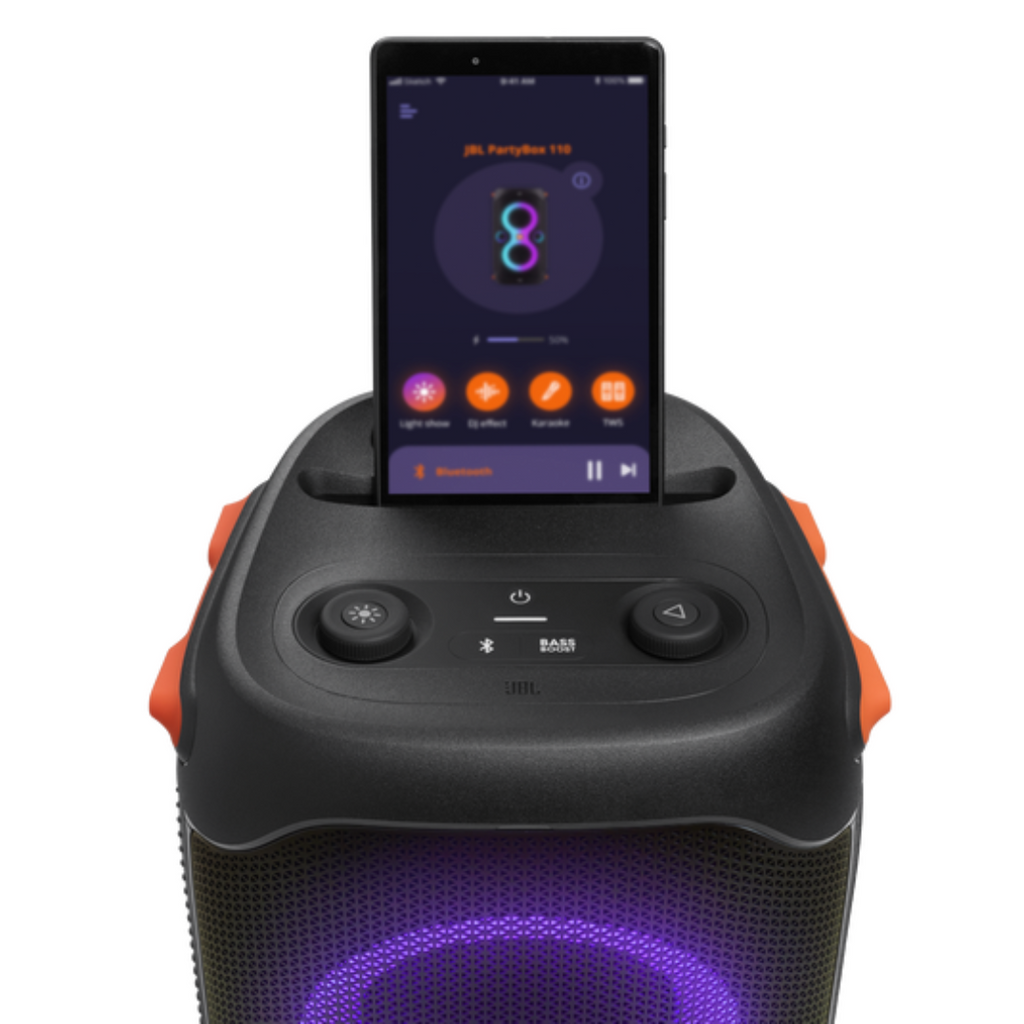 Caixa de Som Portátil JBL Party Box 110 Bluetooth, LED, 160W RMS Bivolt