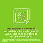 Refrigerador Consul 451L CRM56 Duplex Espaço Flex Cor Inox 220V